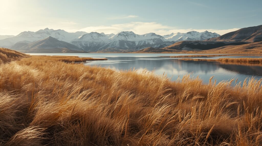 赛里木湖在秋季提供相对稳定的替代旅程