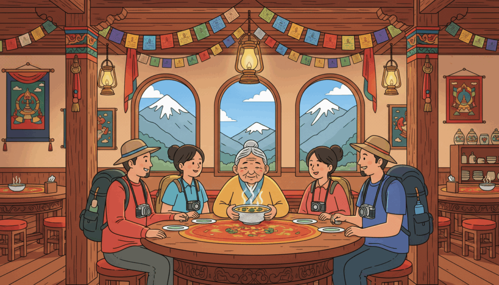 注意饮食清淡，让长辈在旅途中吃得安心