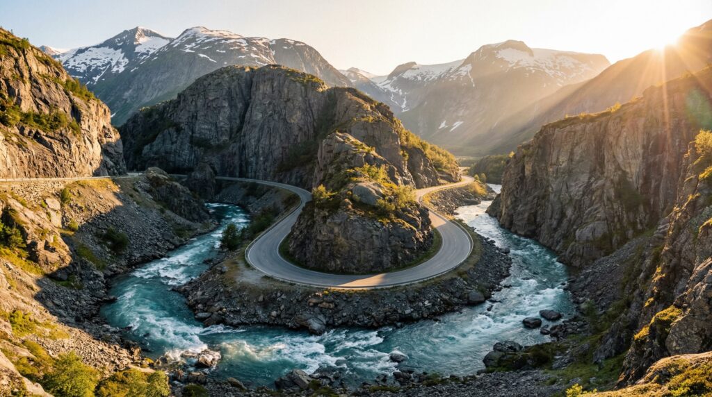 丙察察公路贯穿怒江与雪山之间，被誉为「身在地狱，眼在天堂」