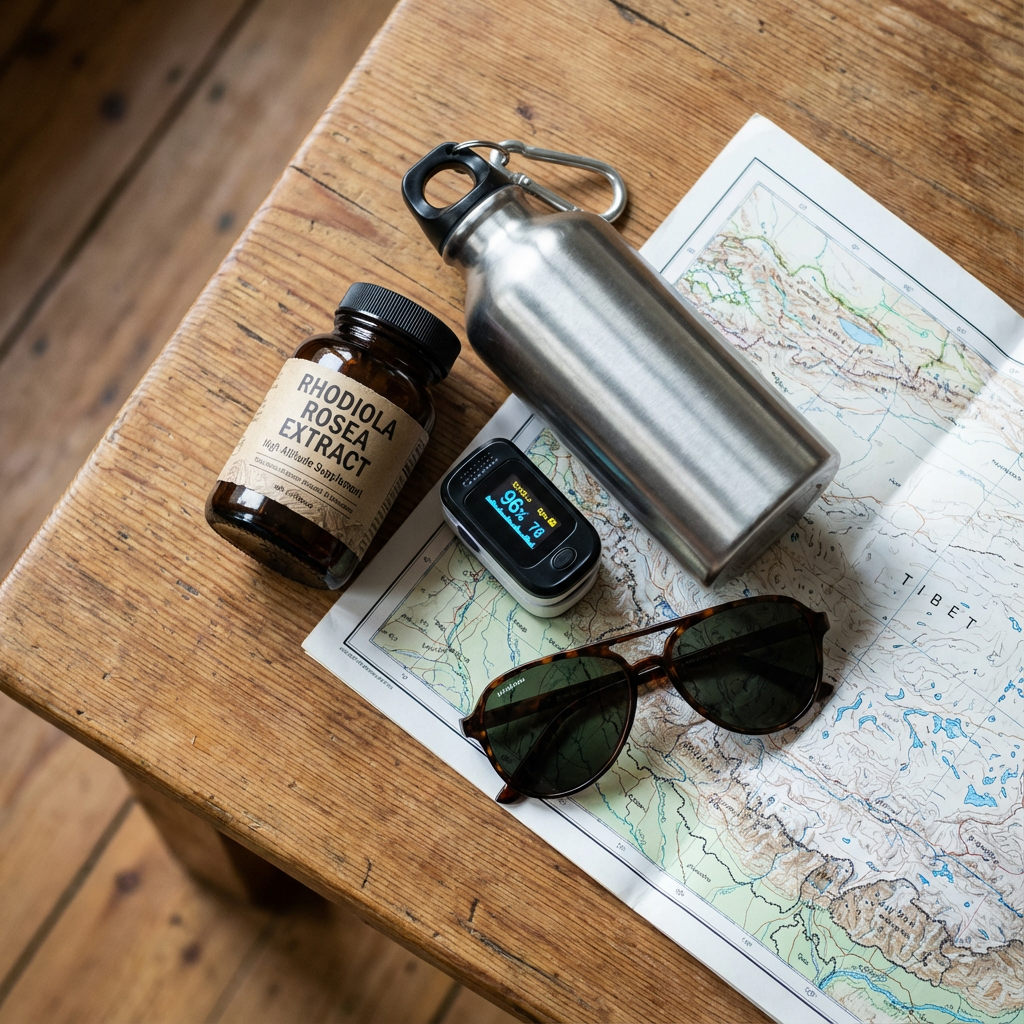 High Altitude Travel Kit Flat Lay