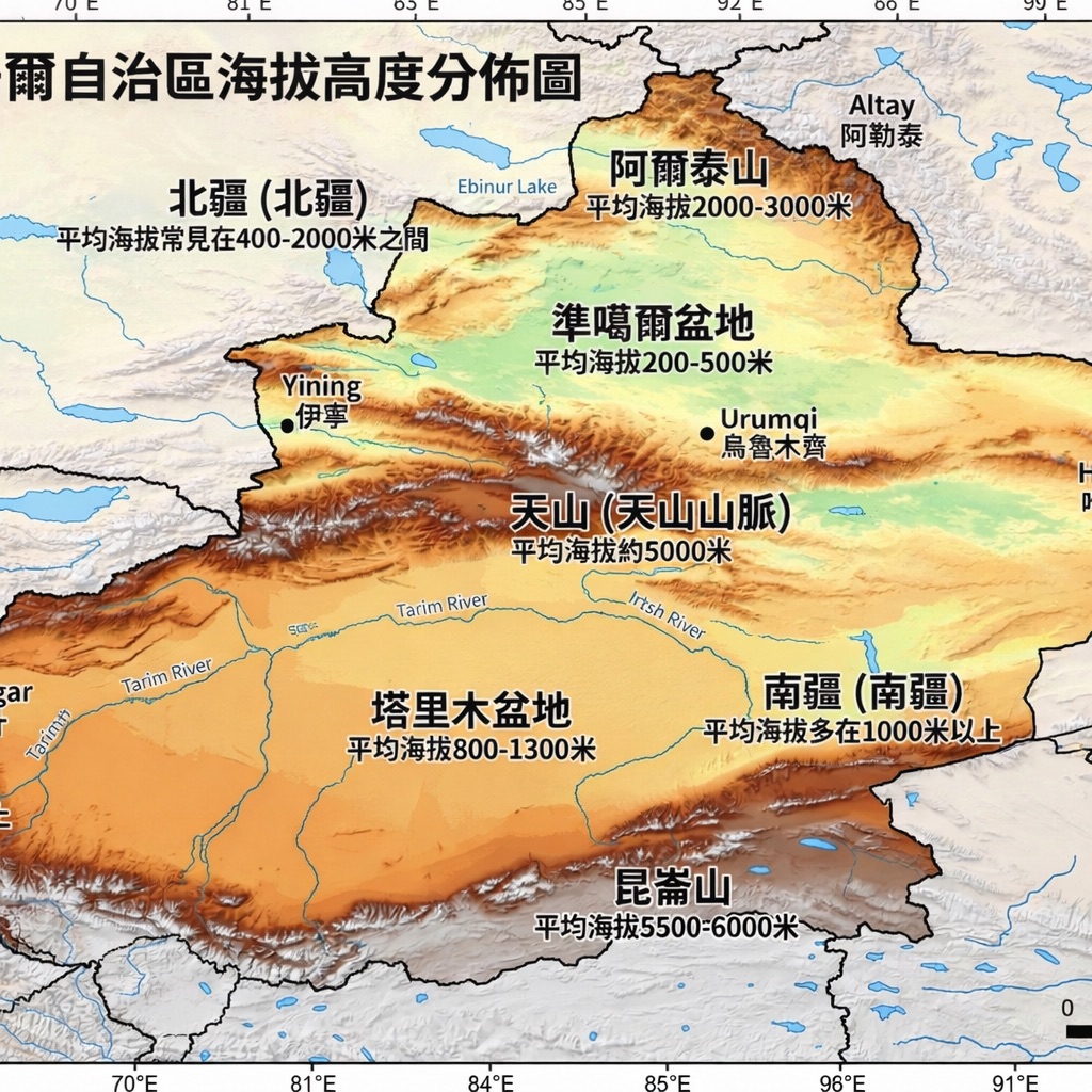 新疆海拔高度分布