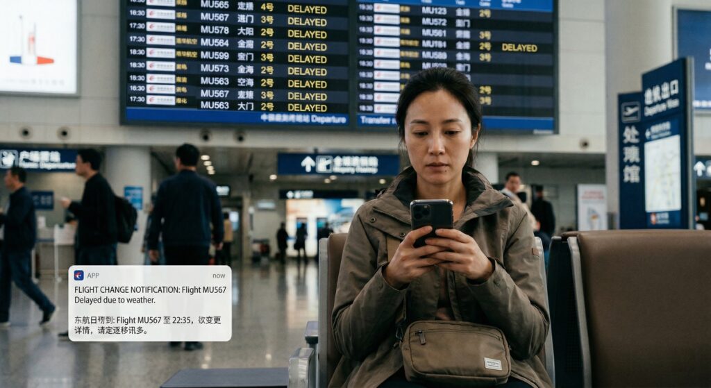 改期短信背后往往是多重因素叠加,旅客通常收不到任何详细说明
